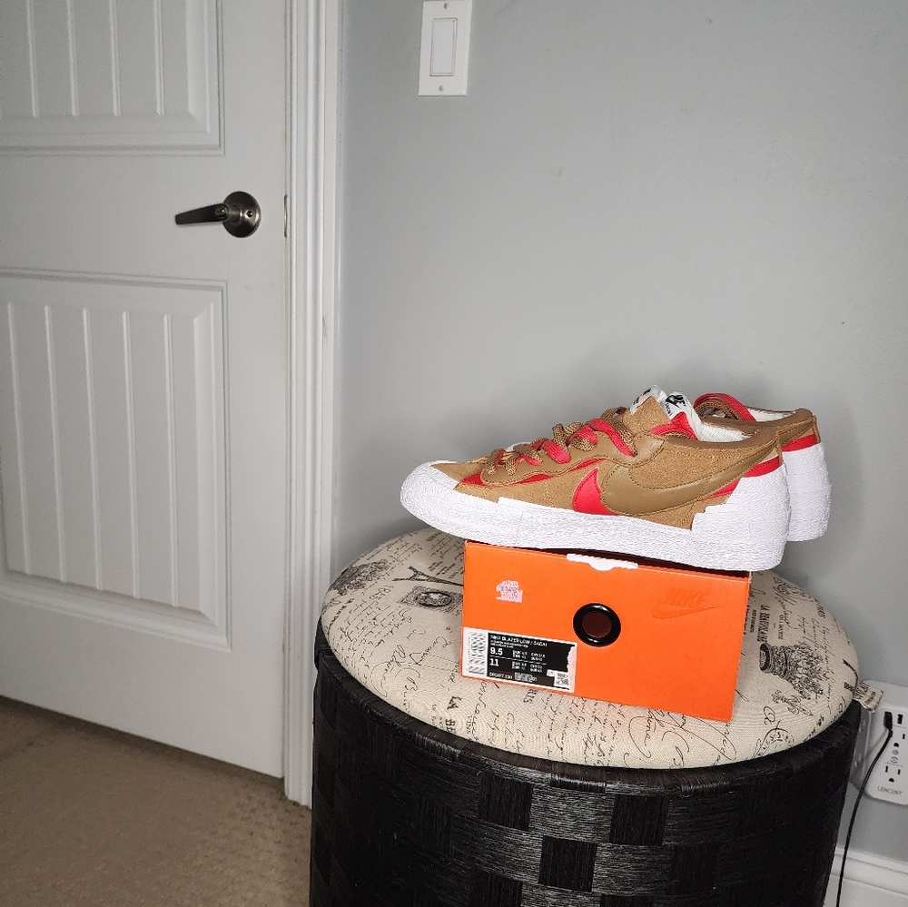 Nike Sacai Blazer Low 9.5 British Tan Red